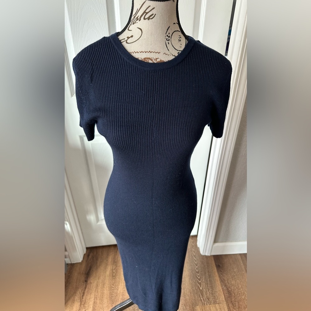 Short Sleeve Midi Sweater Dress - Picture 2 of 10